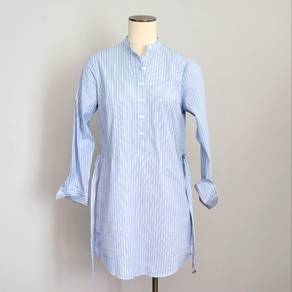 Michael Kors Belted Poplin Button-up Shirt Dress - Picture 3 of 12
